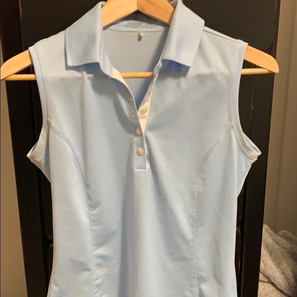 Nike golf shirt pale blue